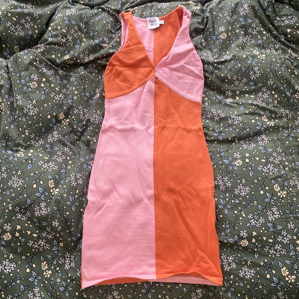 Princess Polly pink and orange mini dress